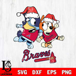 Atlanta Braves Bluey Christmas Holiday Svg Eps Dxf Png File, Digital Download