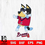 Atlanta Braves Bluey Dad Dance Svg Eps Dxf Png File, Digital Download, Instant Download