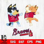 Atlanta Braves Bluey Dance Svg Eps Dxf Png File, Digital Download, Instant Download