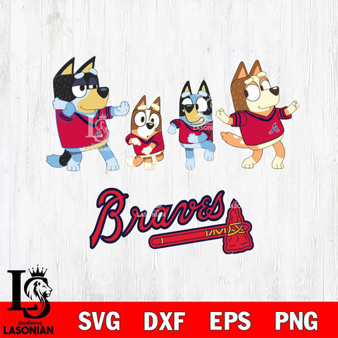 Atlanta Braves Bluey Dance Mode Squats Svg Eps Dxf Png File, Digital Download, Instant Download