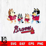 Atlanta Braves Bluey Dance Squats Svg Eps Dxf Png File, Digital Download, Instant Download