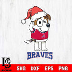 Atlanta Braves Christmas Bluey Jack Sport Cricut , Christmas Svg , Bluey svg , Digital Download, dxf eps png pdf file