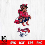 Atlanta Braves Fashion Black Fan Girl Betty Boop