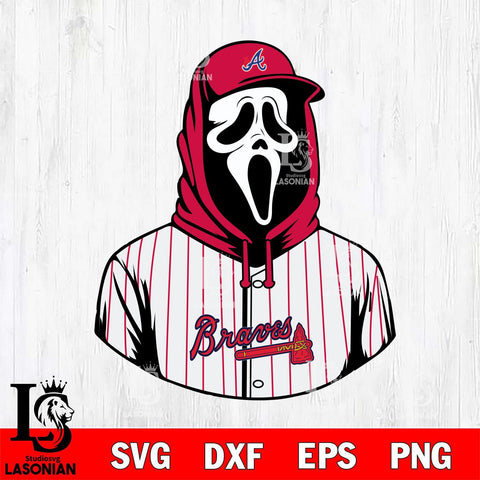 Atlanta Braves Ghostface 4 Svg Eps Dxf Png File, Digital Download, Instant Download