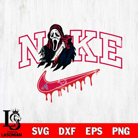 Atlanta Braves Ghostface Nike Svg Eps Dxf Png File, Digital Download, Instant Download