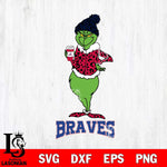 Atlanta Braves Grinch Leopard Coffee Svg Eps Dxf Png File, Digital Download, Instant Download