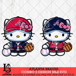 Atlanta Braves Hello Kitty Bundle 2 SVG Svg Eps Dxf Png File, Digital Download, Instant Download