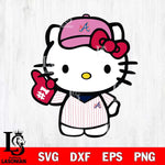 Atlanta Braves Hello Kitty sport 10 Svg Eps Dxf Png File, Digital Download, Instant Download