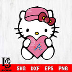 Atlanta Braves Hello Kitty sport 5 Svg Eps Dxf Png File, Digital Download, Instant Download