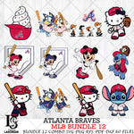 Atlanta Braves MLB Bundle 12 Svg Eps Dxf Png File, Digital Download, Instant Download