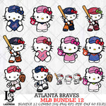 Atlanta Braves MLB Bundle 12 Svg Eps Dxf Png File, Digital Download, Instant Download