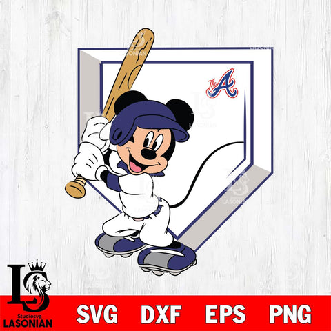 Atlanta Braves Mickey 2 Svg Eps Dxf Png File, Digital Download, Instant Download