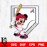 Atlanta Braves Mickey 3 Svg Eps Dxf Png File, Digital Download, Instant Download