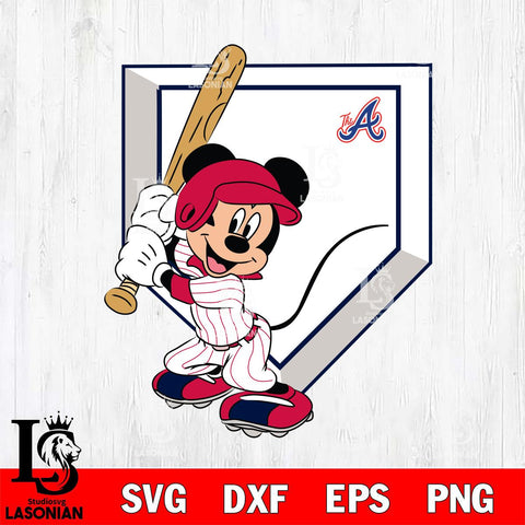 Atlanta Braves Mickey 3 Svg Eps Dxf Png File, Digital Download, Instant Download