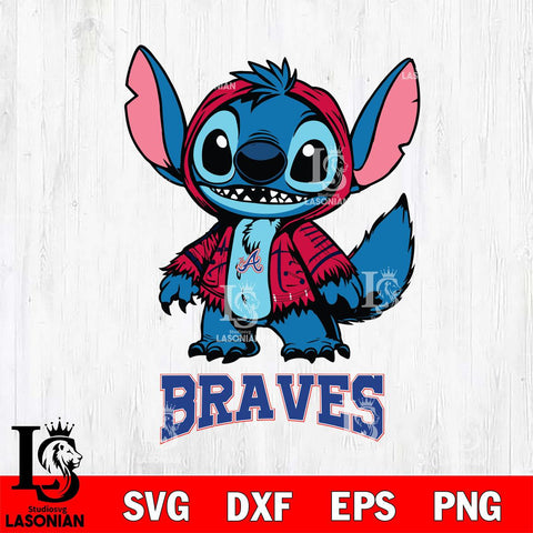 Atlanta Braves Stitch Halloween Svg Eps Dxf Png File, MLB svg, Digital Download, Instant Download