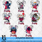 Atlanta Braves Stitch Halloween Bundle MLB Svg Eps Dxf Png File, Digital Download, Instant Download