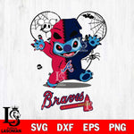 Atlanta Braves Stitch Horror Halloween 2 Svg Eps Dxf Png File, Digital Download, Instant Download