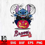 Atlanta Braves Stitch Horror Halloween Svg Eps Dxf Png File, Digital Download, Instant Download