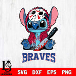 Atlanta Braves Stitch Jason Voorhees Svg Eps Dxf Png File, MLB svg, Digital Download, Instant Download