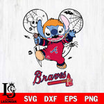 Atlanta Braves Stitch Michael Halloween Svg Eps Dxf Png File, Digital Download, Instant Download