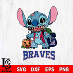 Atlanta Braves Stitch Zombie Svg Eps Dxf Png File, MLB svg, Digital Download, Instant Download