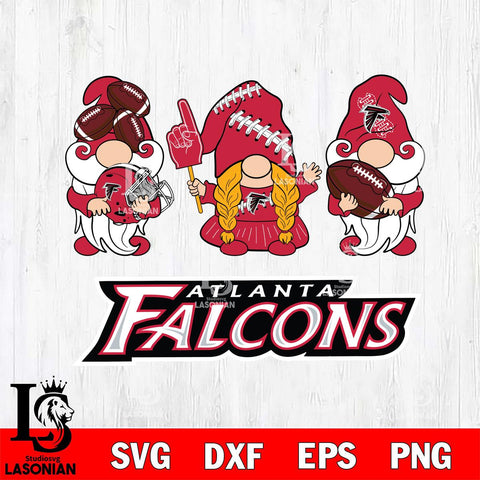 Atlanta Falcons 3 Gnomes Football Svg Eps Dxf Png File, Digital Download, Instant Download