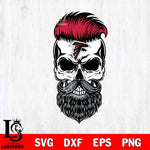 Atlanta Falcons Badass Beard Skull SVG