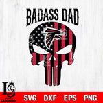 Atlanta Falcons Badass Dad Svg Eps Dxf Png File, Digital Download, Instant Download