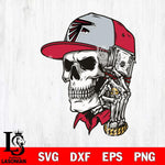 Atlanta Falcons Badass Man Skull SVG