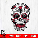 Atlanta Falcons Badass Mexico Skull SVG