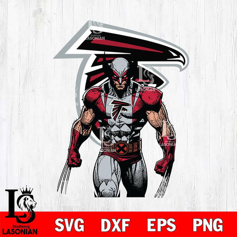 Atlanta Falcons Badass Wolverine Svg Eps Dxf Png File, Digital Download, Instant Download