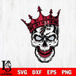 Atlanta Falcons Badass king Skull SVG