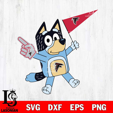 Atlanta Falcons Bandit Bluey Flag Svg Eps Dxf Png File,NFL Cut Svg Files,Digital File,Sublimation