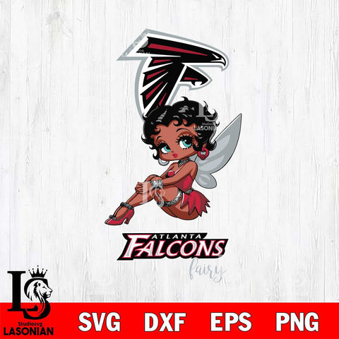 Atlanta Falcons Beauty Black Fairy Betty Boop Svg Eps Dxf Png File, Digital Download, Instant Download