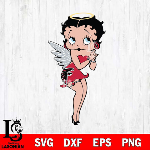 Atlanta Falcons Betty Boop Angel Svg Eps Dxf Png File, Digital Download, Instant Download