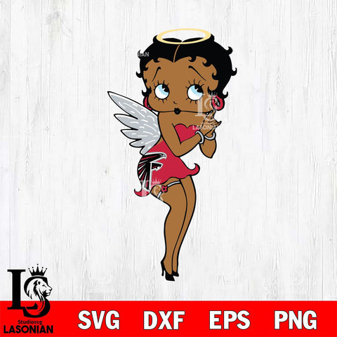 Atlanta Falcons Betty Boop Angel SVG Svg Eps Dxf Png File, Digital Download, Instant Download