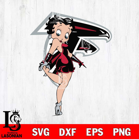 Atlanta Falcons Betty Boop Girl Fan Svg Eps Dxf Png File, Digital Download, Instant Download