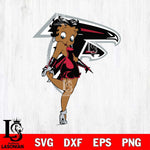 Atlanta Falcons Betty Boop Girl Fan SVG Svg Eps Dxf Png File, Digital Download, Instant Download