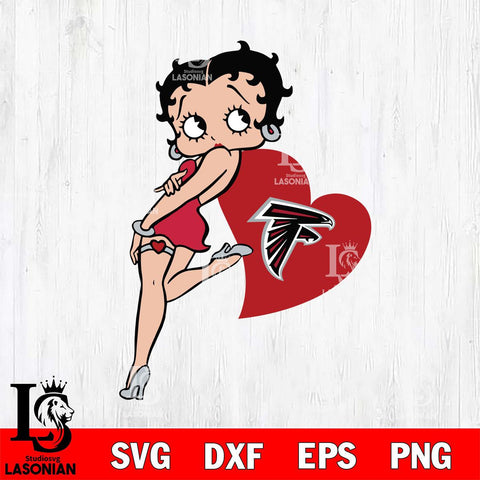 Atlanta Falcons Betty Boop Girl Love Svg Eps Dxf Png File, Digital Download, Instant Download