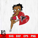 Atlanta Falcons Betty Boop Girl Love SVG Svg Eps Dxf Png File, Digital Download, Instant Download