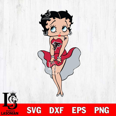 Atlanta Falcons Betty Boop Sexy Cheering Svg Eps Dxf Png File, Digital Download, Instant Download