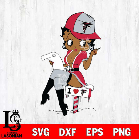 Atlanta Falcons Betty Boop Sexy Fan SVG Svg Eps Dxf Png File, Digital Download, Instant Download