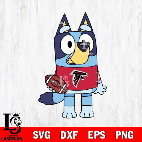 Atlanta Falcons Bluey 2 NFL Svg Eps Dxf Png File, Digital Download, Instant Download