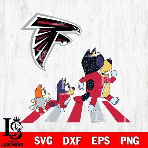 Atlanta Falcons Bluey 6 NFL Svg Eps Dxf Png File, Digital Download, Instant Download