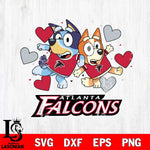 Atlanta Falcons Bluey & Bingo 10 Svg Eps Dxf Png File, NFL svg, Digital Download, Instant Download