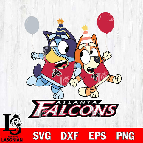 Atlanta Falcons Bluey & Bingo 2 Svg Eps Dxf Png File, NFL svg, Digital Download, Instant Download