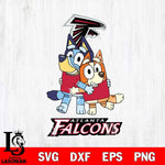 Atlanta Falcons Bluey & Bingo 3 Svg Eps Dxf Png File, NFL svg, Digital Download, Instant Download