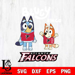 Atlanta Falcons Bluey & Bingo 4 Svg Eps Dxf Png File, NFL svg, Digital Download, Instant Download