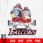 Atlanta Falcons Bluey & Bingo 8 Svg Eps Dxf Png File, NFL svg, Digital Download, Instant Download