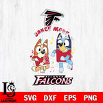 Atlanta Falcons Bluey Bingo Dance Mode Svg Eps Dxf Png File, NFL svg, Digital Download, Instant Download